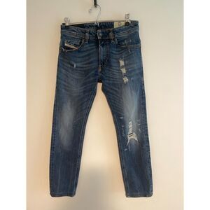DIESEL "thommer" Slim-Skinny Jeans W27 L30 Distressed Luxury Denim